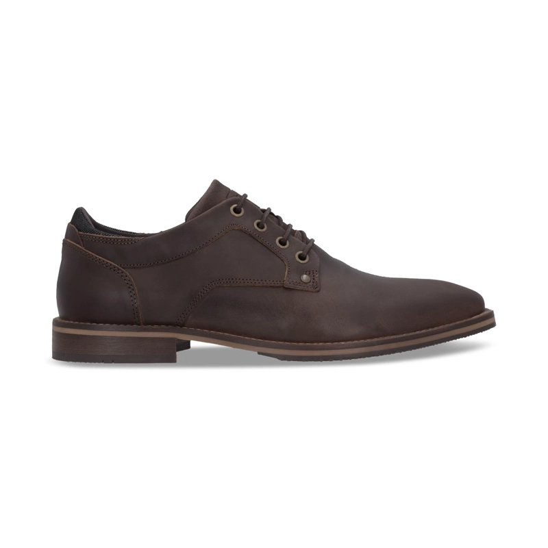 ZAPATOS FORMAL CASUAL HOMBRE CUERO DESK-0-13 CAFE ['ECOCUERO'] - 2
