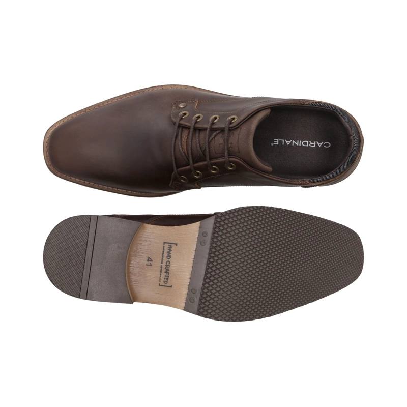 ZAPATOS FORMAL CASUAL HOMBRE CUERO DESK-0-13 CAFE ['ECOCUERO'] - 3
