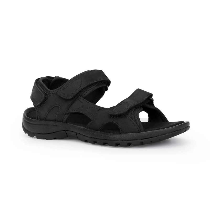 SANDALIAS HOMBRE CUERO COASTOWN-9-01 NEGRO - 1