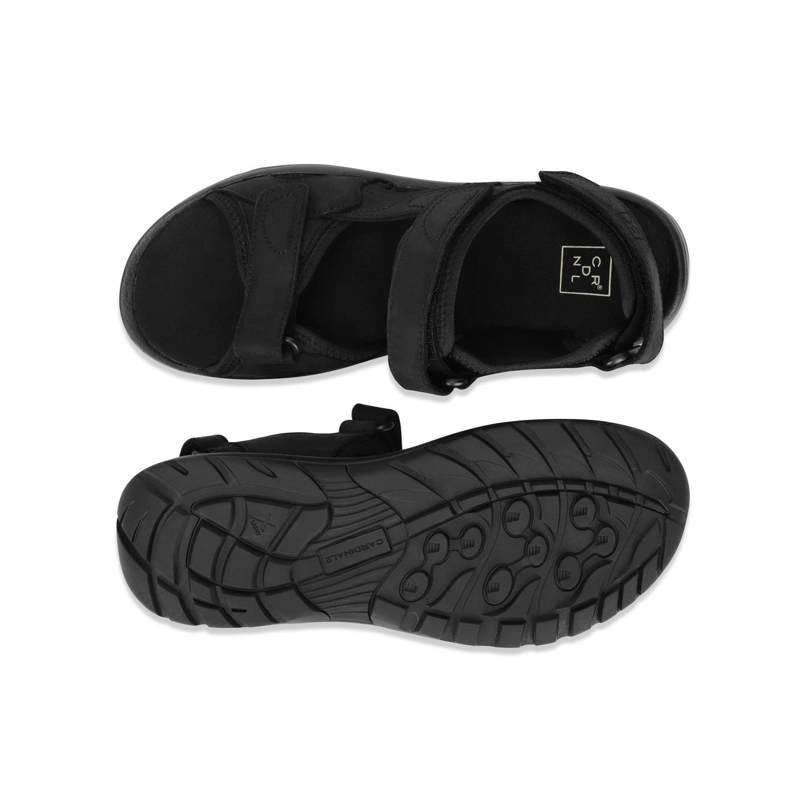 SANDALIAS HOMBRE CUERO COASTOWN-9-01 NEGRO - 3