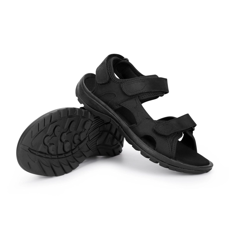 SANDALIAS HOMBRE CUERO COASTOWN-9-01 NEGRO - 6