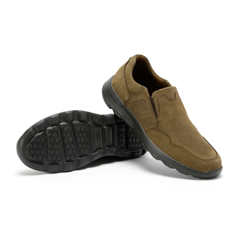 ZAPATILLAS SLIP-ON HOMBRE CUERO LIVIANAS X-LIGHT WALKER-3-02-TAUPE ['TEXTIL'] - 7