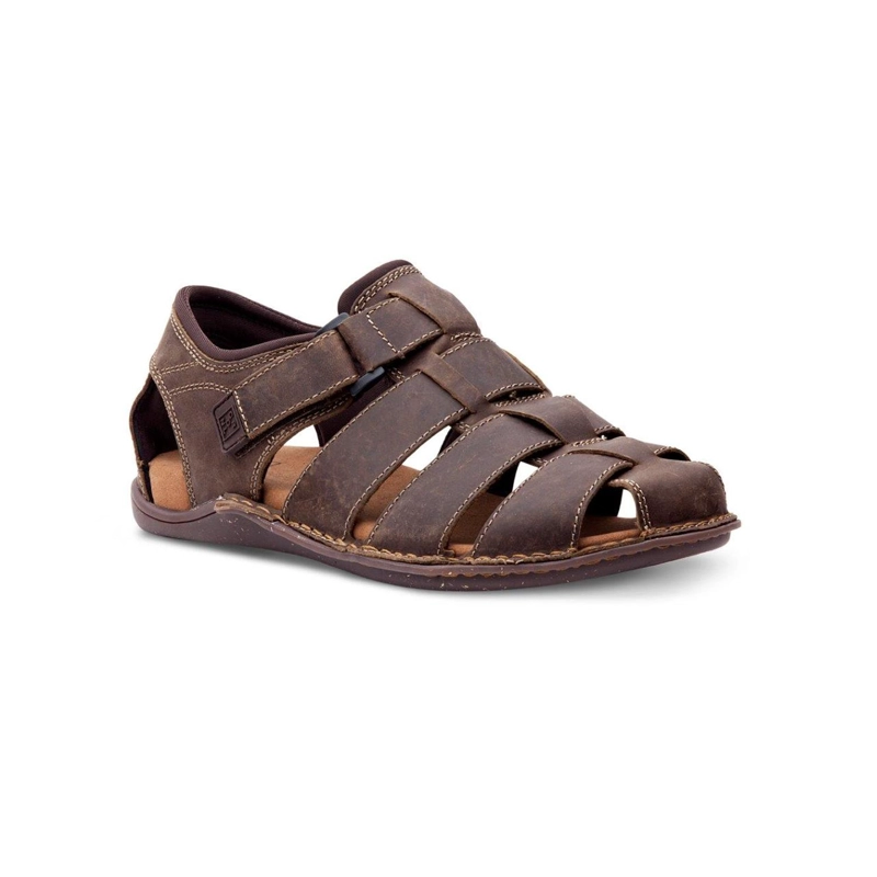 SANDALIAS HOMBRE CUERO CERRADA CAFE MALLORCA CARDINALE - 1