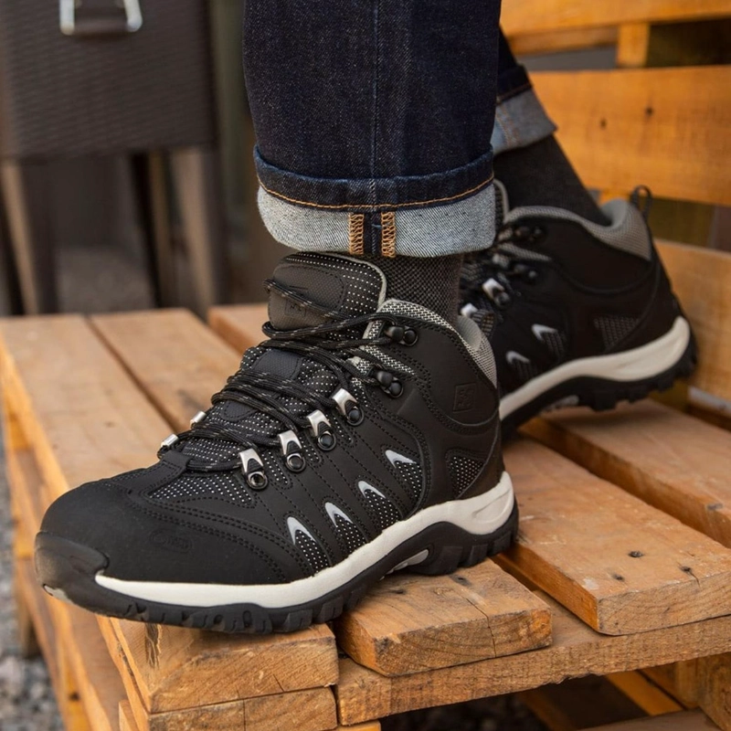 BOTINES WATERPROOF HOMBRE CUERO OUTDOOR FIORDO-6-22-NEGRO ['TEXTIL'] - 5