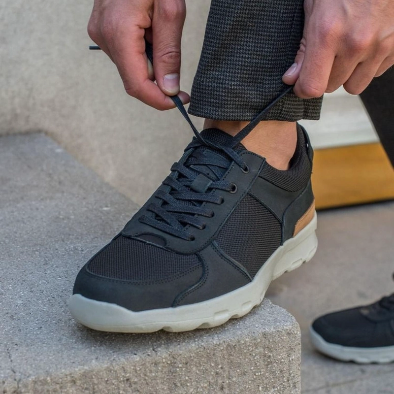 ZAPATILLAS LIVIANAS X-LIGHT HOMBRE CUERO WALKER-0-17 NEGRO ['TEXTIL'] - 4