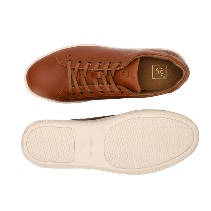 ZAPATILLAS HOMBRE CORDONES CUERO CHESS-0-07 BRANDY - 3