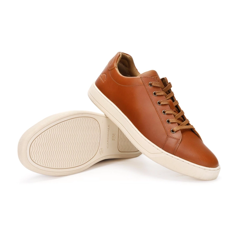 ZAPATILLAS HOMBRE CORDONES CUERO CHESS-0-07 BRANDY - 6