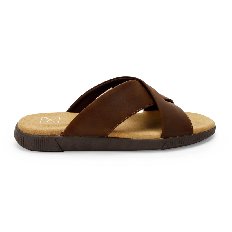SANDALIAS HOMBRE CUERO HAKUNA-9-03 CAFE - 2