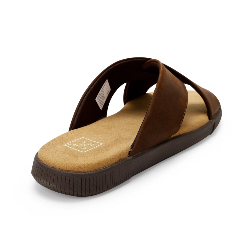 SANDALIAS HOMBRE CUERO HAKUNA-9-03 CAFE - 4