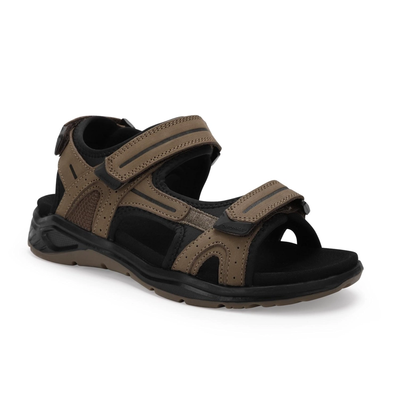 SANDALIAS HOMBRE CUERO CAFE SAFARI CARDINALE - 1