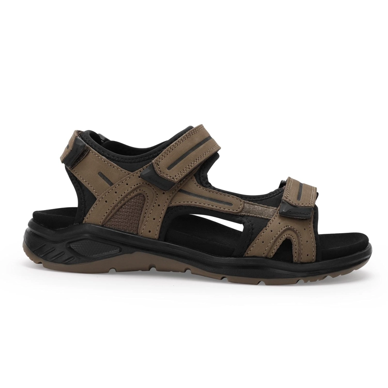 SANDALIAS HOMBRE CUERO CAFE SAFARI CARDINALE - 2