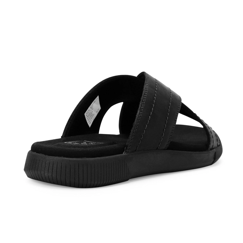 SANDALIAS HOMBRE CRUZADAS DE CUERO NEGRO HAKUNA CARDINALE - 4