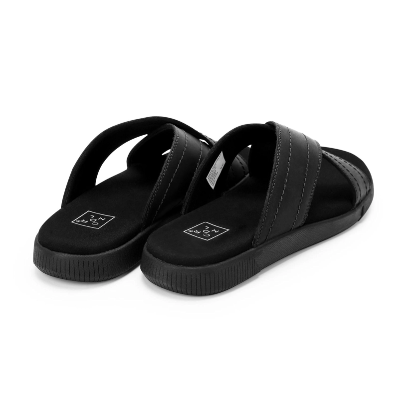 SANDALIAS HOMBRE CRUZADAS DE CUERO NEGRO HAKUNA CARDINALE - 5