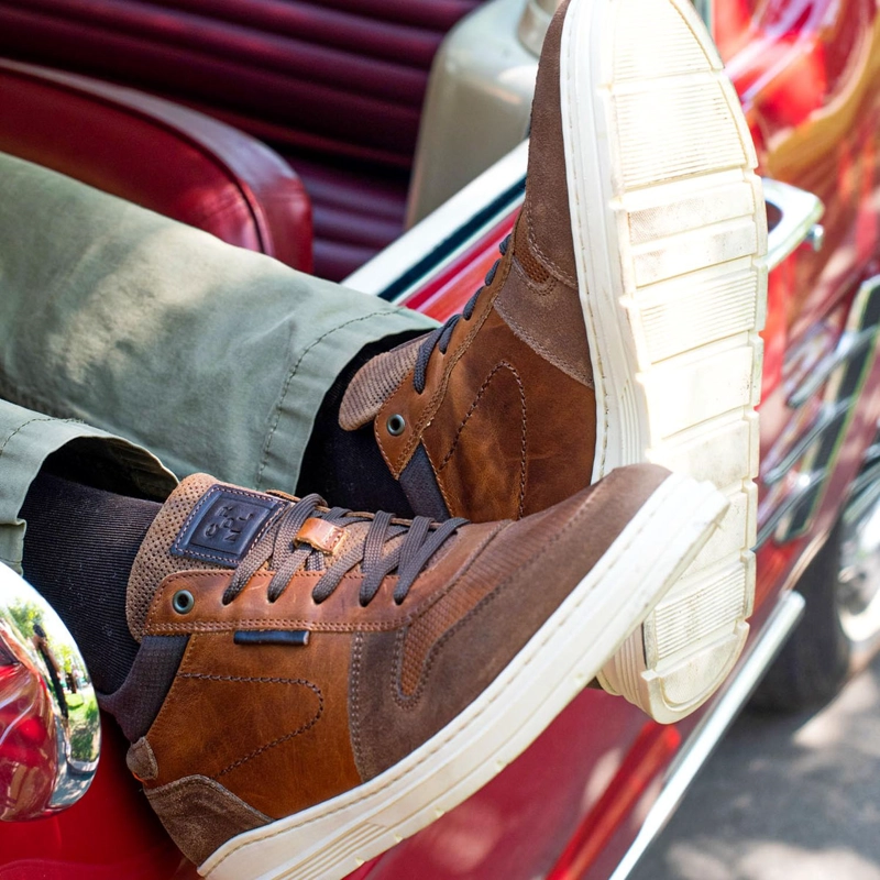 ZAPATILLAS URBANAS HOMBRE CUERO HAARLEM-0-57 BRANDY CARDINALE - 3