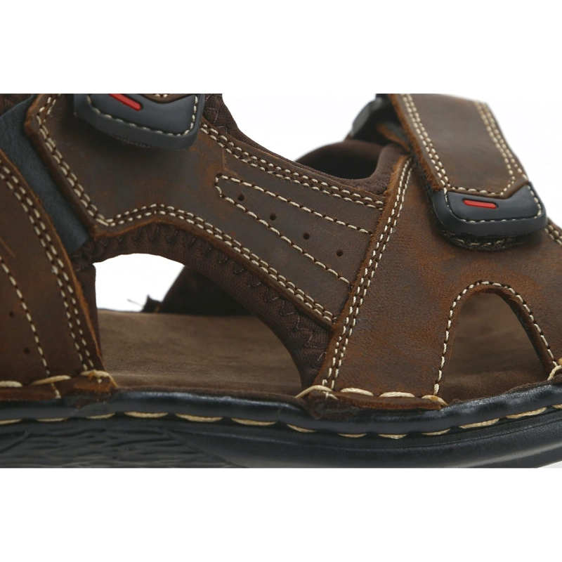 SANDALIAS HOMBRE CUERO CAIRU-9-13 CAFE - 4