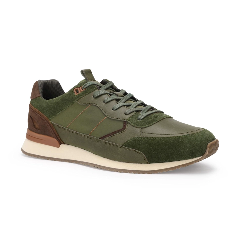 ZAPATILLAS URBANAS HOMBRE CUERO HARFORD-0-03 VERDE - 1