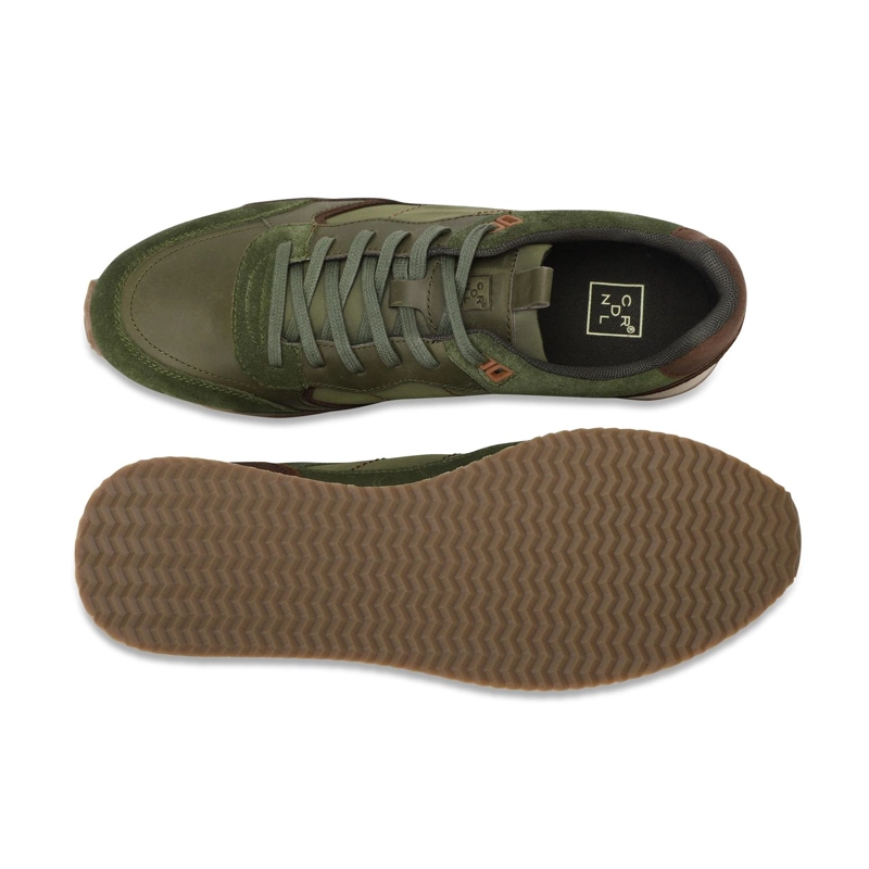 ZAPATILLAS URBANAS HOMBRE CUERO HARFORD-0-03 VERDE - 3