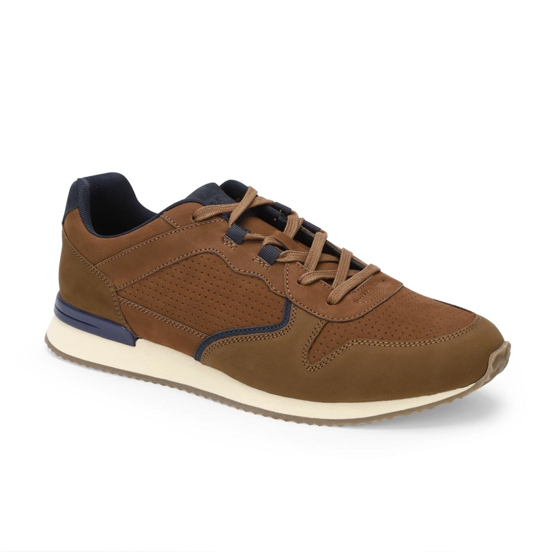ZAPATILLAS URBANAS HOMBRE CUERO HARFORD-0-07 BRANDY - 1