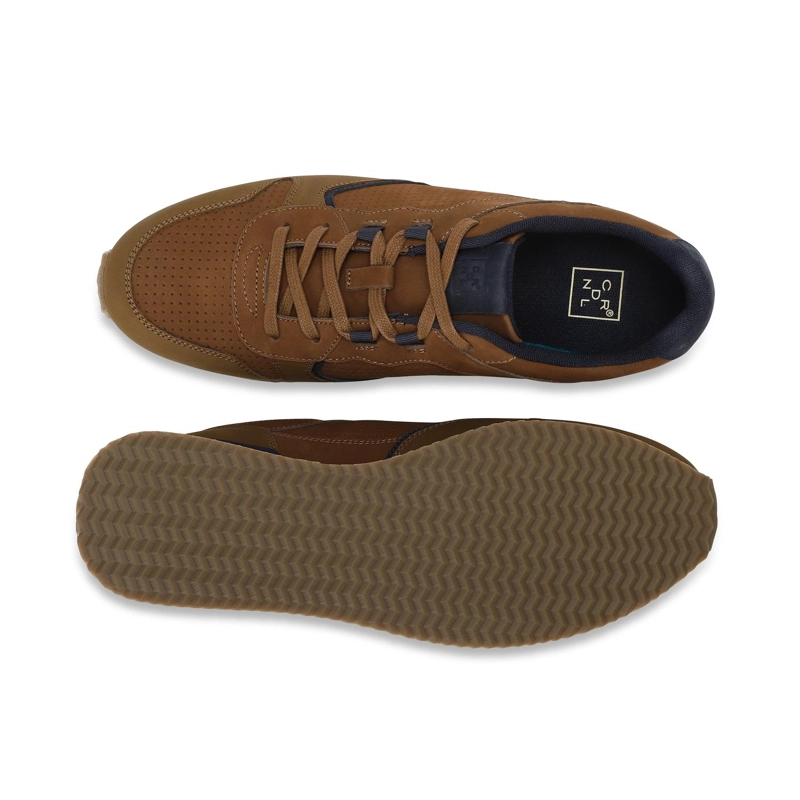 ZAPATILLAS URBANAS HOMBRE CUERO HARFORD-0-07 BRANDY - 3