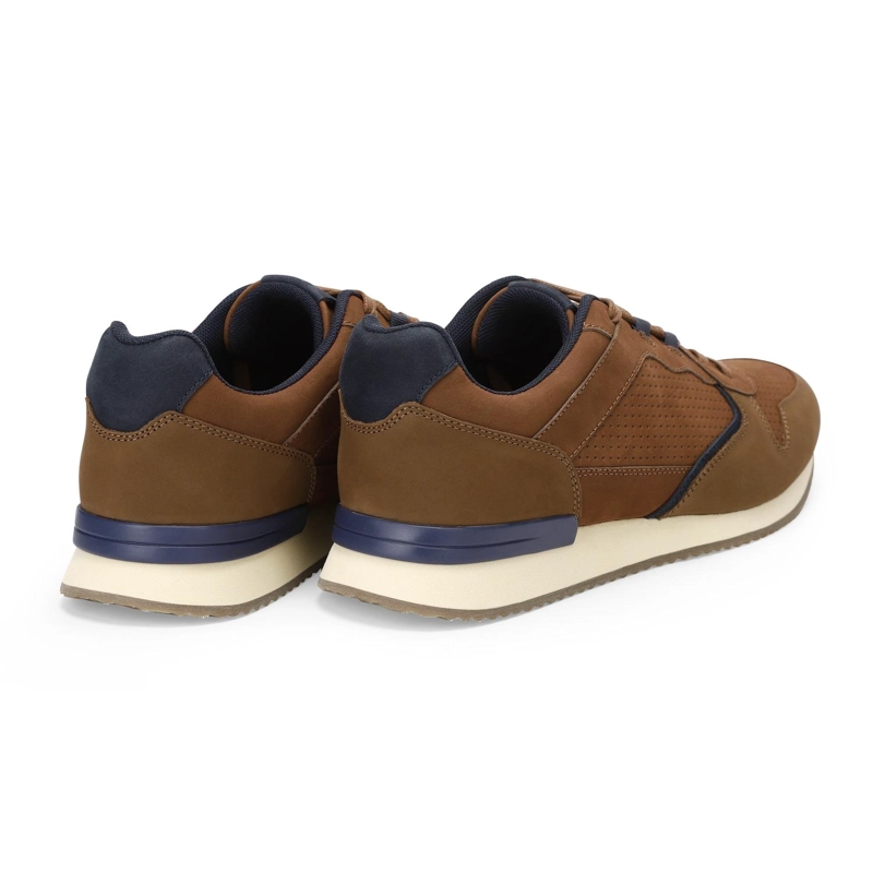 ZAPATILLAS URBANAS HOMBRE CUERO HARFORD-0-07 BRANDY - 5