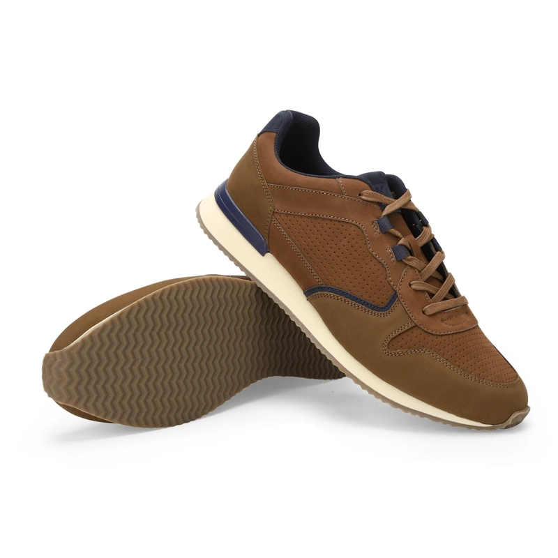 ZAPATILLAS URBANAS HOMBRE CUERO HARFORD-0-07 BRANDY - 6