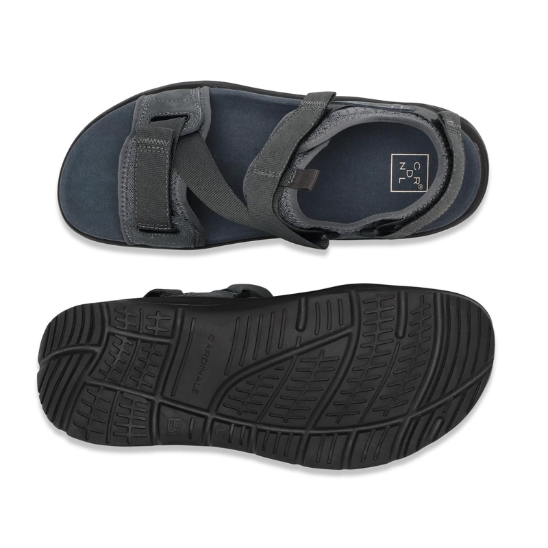 SANDALIAS HOMBRE CUERO GRIS SAFARI CARDINALE - 3