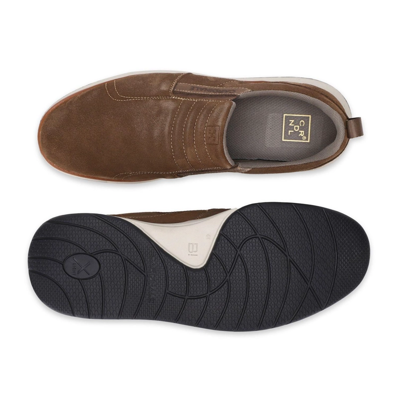 ZAPATILLAS SLIP-ON HOMBRE CUERO RESTON-3-08 TAUPE  ['TEXTIL'] - 3