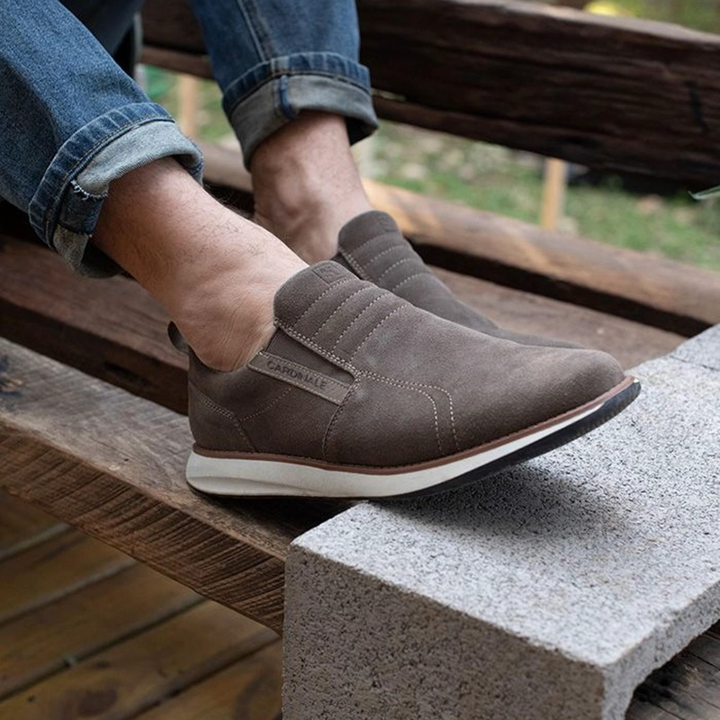 ZAPATILLAS SLIP-ON HOMBRE CUERO RESTON-3-08 TAUPE  ['TEXTIL'] - 4