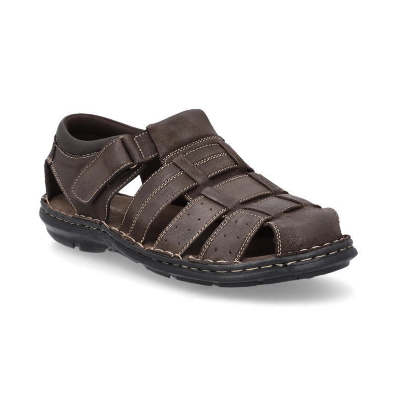 SANDALIAS CERRADAS HOMBRE CUERO CAFE OSCURO CAIRU CARDINALE - 1