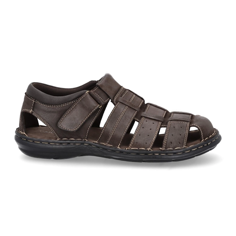SANDALIAS CERRADAS HOMBRE CUERO CAFE OSCURO CAIRU CARDINALE - 2