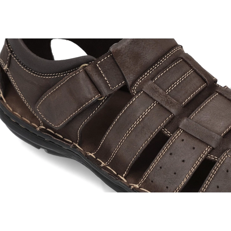 SANDALIAS CERRADAS HOMBRE CUERO CAFE OSCURO CAIRU CARDINALE - 4