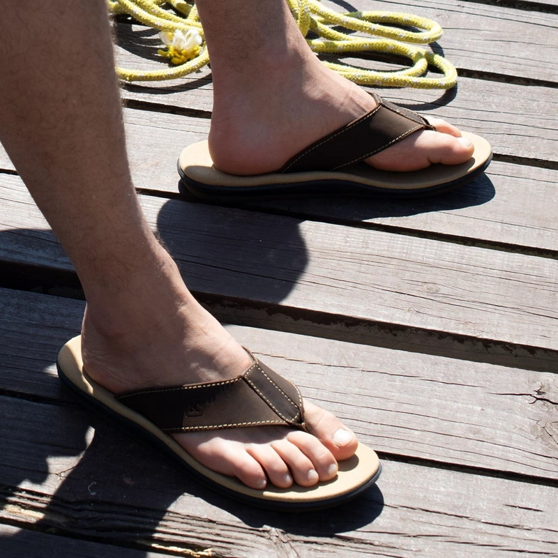 SANDALIAS HOMBRE CUERO 24 FLEX CAFE OSCURO AKAMAI CARDINALE - 4