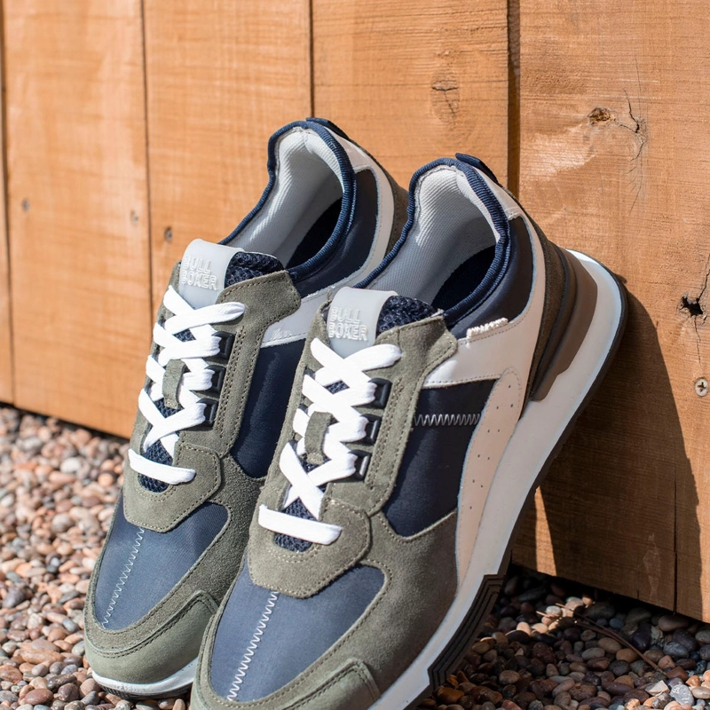 ZAPATILLAS URBANAS HOMBRE CUERO ROCKHAMPTON-0-55 VERDE BULLBOXER ['TEXTIL'] - 4