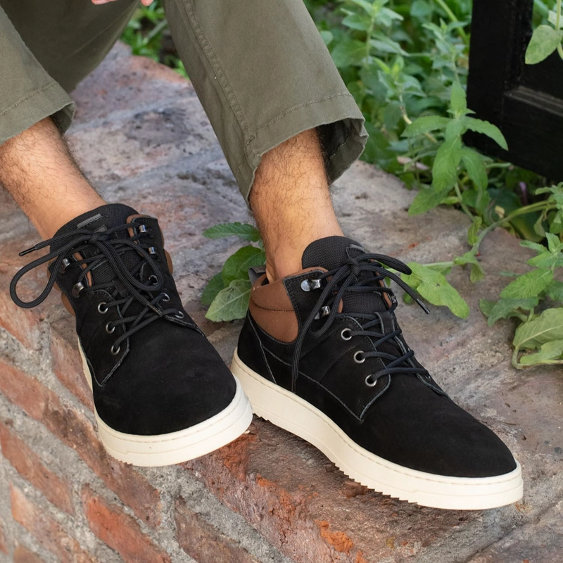 ZAPATILLAS URBANAS CAÑA ALTA HOMBRE CUERO KESWICK-6-76 NEGRO BULLBOXER ['TEXTIL'] - 4