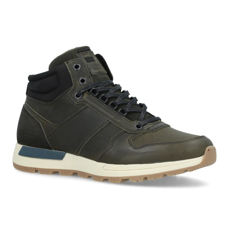 ZAPATILLAS CAÑA ALTA HOMBRE CUERO DUDLEY-6-05 VERDE BULLBOXER - 1