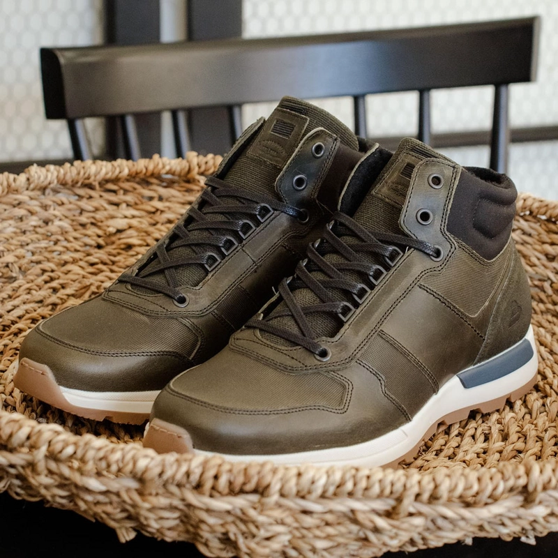 ZAPATILLAS CAÑA ALTA HOMBRE CUERO DUDLEY-6-05 VERDE BULLBOXER - 4