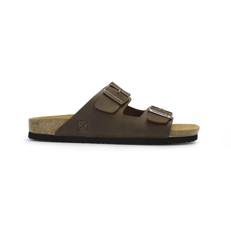 SANDALIAS HOMBRE CUERO ROSTOCK-9-01 CAFE - 2