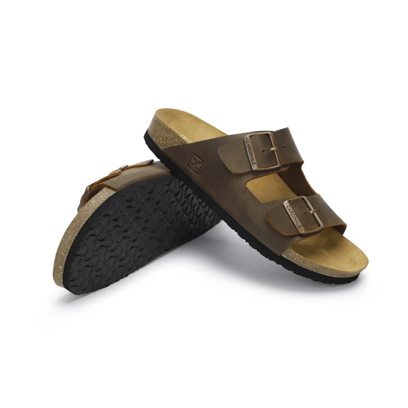 SANDALIAS HOMBRE CUERO ROSTOCK-9-01 CAFE - 6