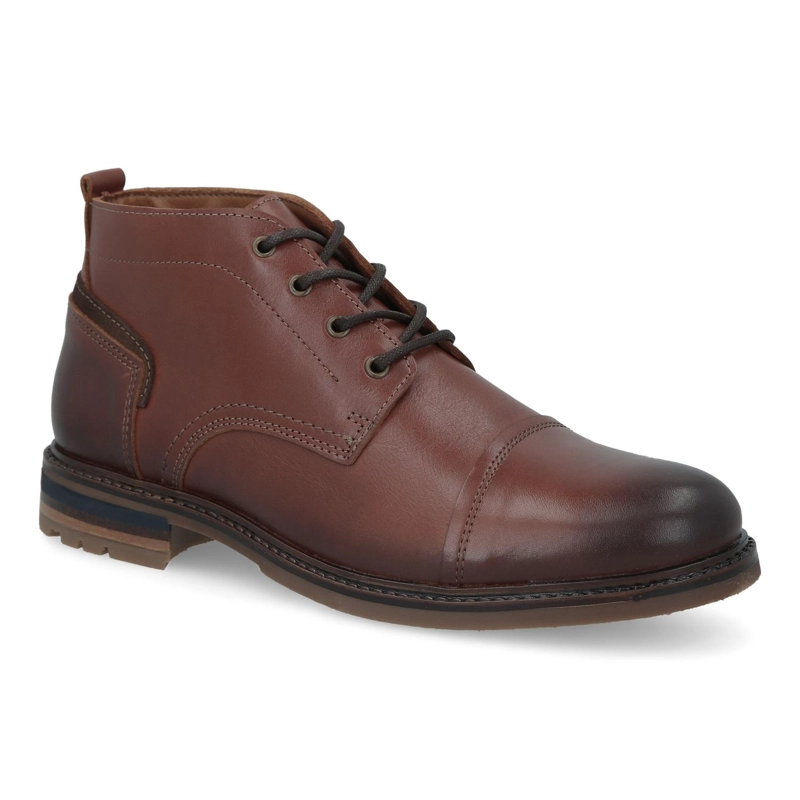 BOTINES HOMBRE CUERO SEGART-6-01 CAFE  ['TEXTIL Y ECOCUERO'] - 1