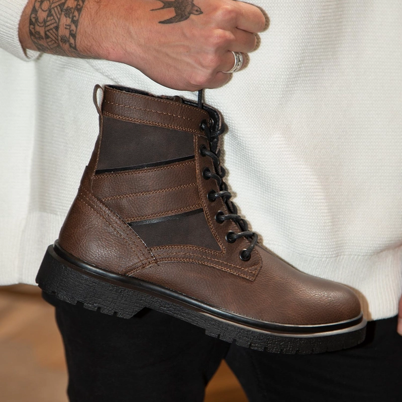BOTINES HOMBRE ECOCUERO ETTERBEEK-6-91 CAFE  BULLBOXER - 4