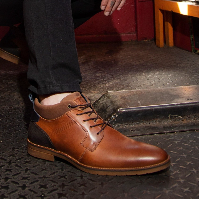 BOTINES HOMBRE CUERO LAEKEN-6-65 BRANDY BULLBOXER - 4