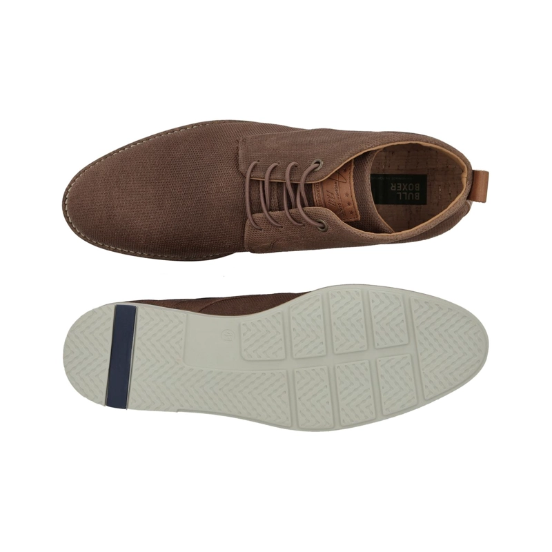 BOTINES HOMBRE CUERO CORDONES ELASTICADOS VAROS-6-76 BRANDY BULLBOXER ['TEXTIL'] - 3