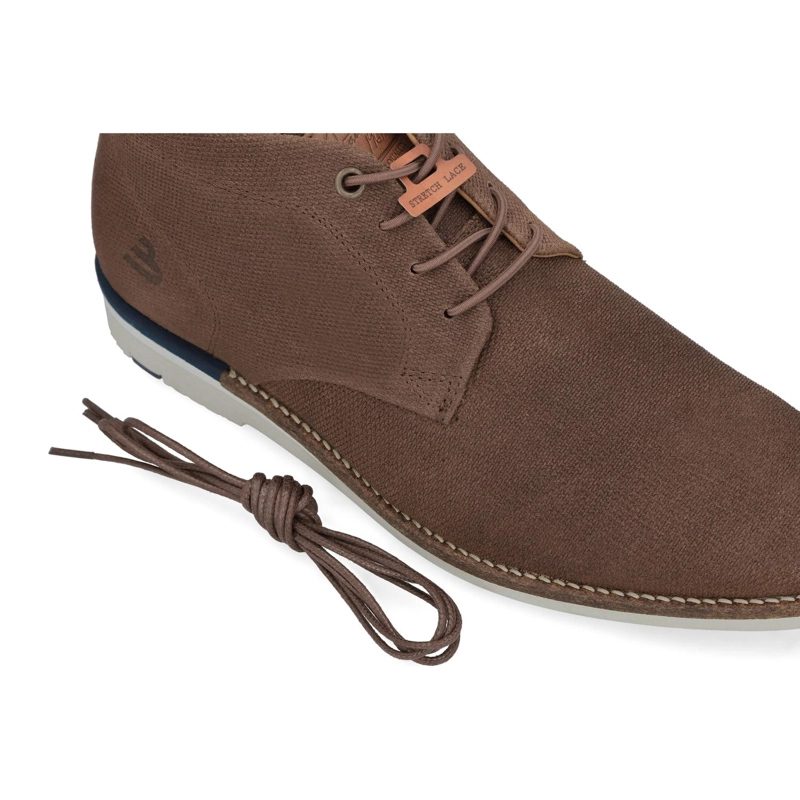 BOTINES HOMBRE CUERO CORDONES ELASTICADOS VAROS-6-76 BRANDY BULLBOXER ['TEXTIL'] - 4