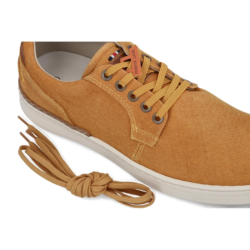ZAPATILLAS HOMBRE TEXTIL CORDONES ESLASTICADOS BINN-0-82 AMARILLO CARDINALE - 4