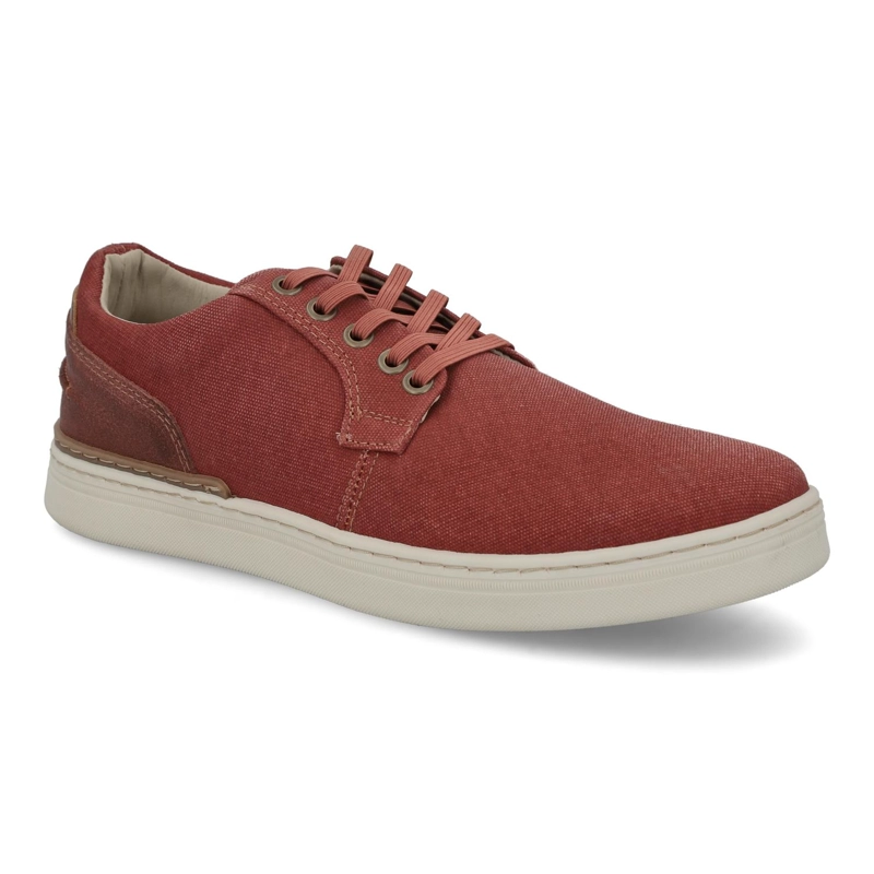 ZAPATILLAS HOMBRE TEXTIL CORDONES ESLASTICADOS BINN-0-82 ROJO CARDINALE - 1
