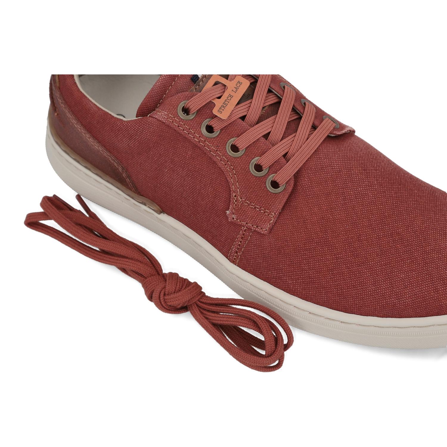 ZAPATILLAS HOMBRE TEXTIL CORDONES ESLASTICADOS BINN-0-82 ROJO CARDINALE - 4