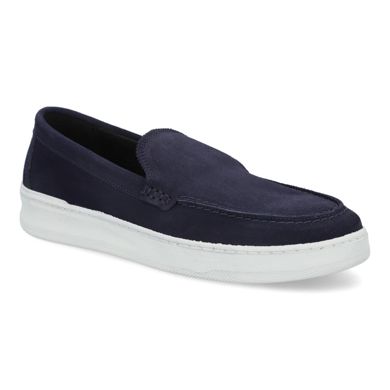 ZAPATILLAS SLIP-ON HOMBRE CUERO MURREN-4-67 AZUL - 1
