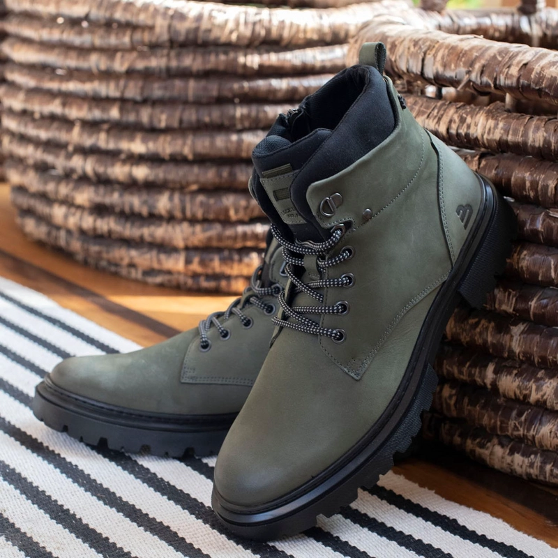 BOTINES HOMBRE CUERO CALLUM-6-61 VERDE BULLBOXER - 3