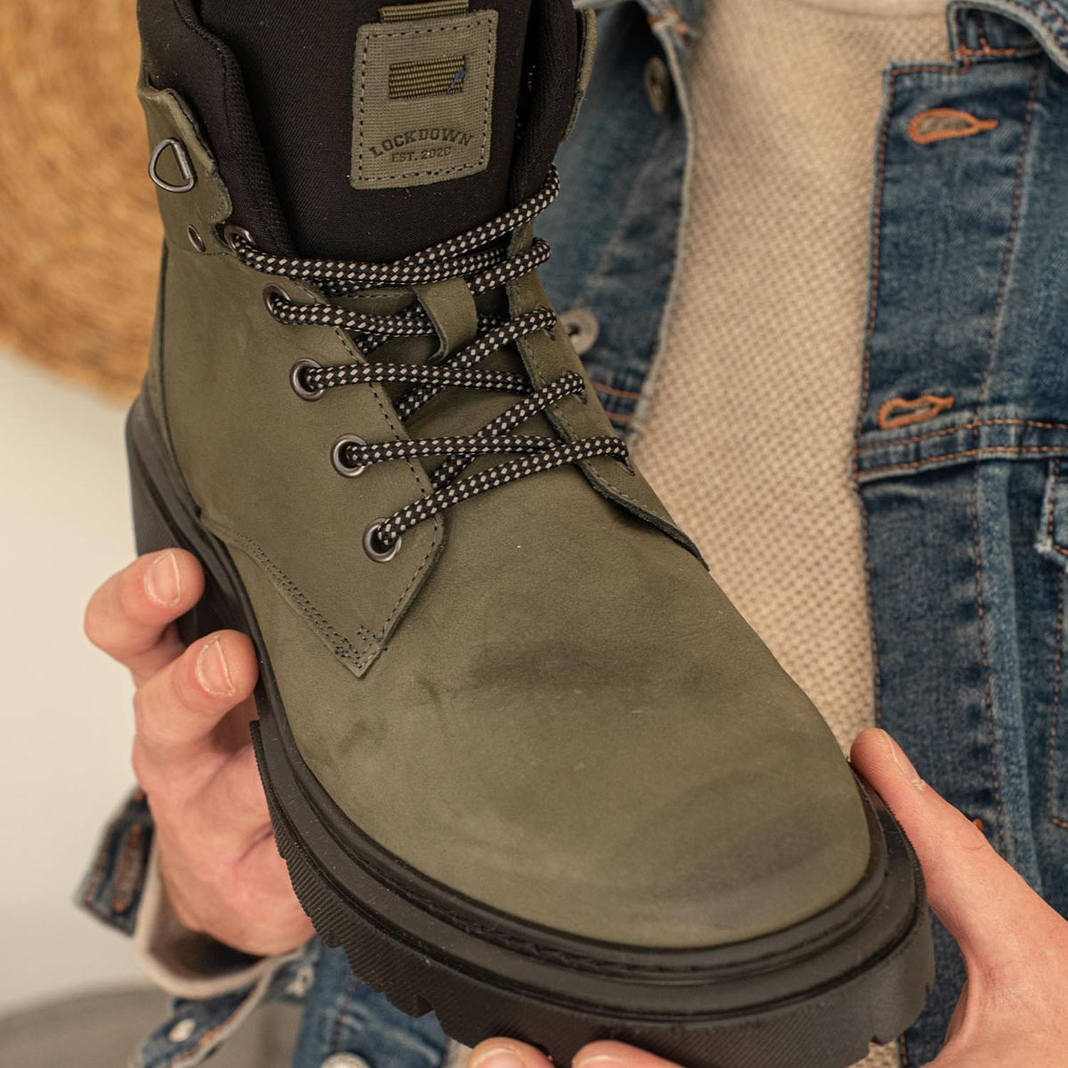 BOTINES HOMBRE CUERO CALLUM-6-61 VERDE BULLBOXER - 4
