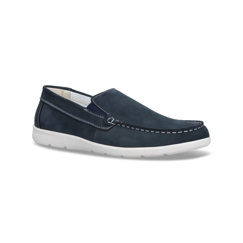 MOCASINES CASUAL HOMBRE CUERO RIVA AZUL CARDINALE - 1